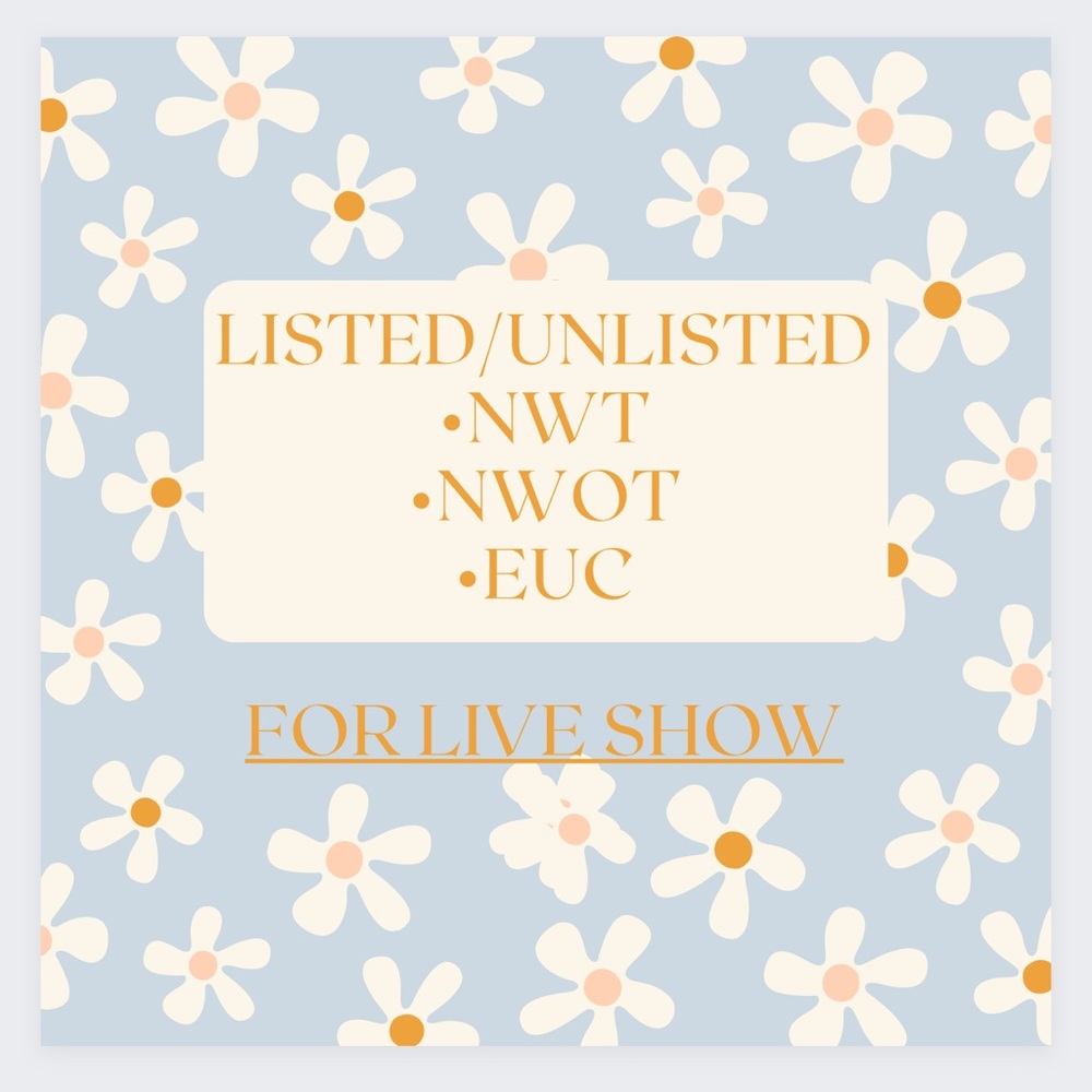 👚👖LIVE SHOW LISTING👚👖